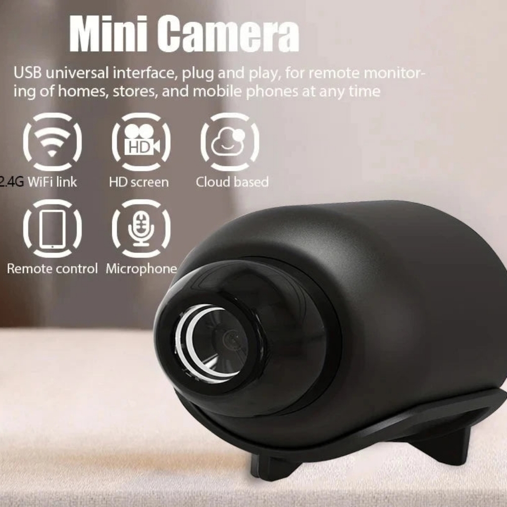 Set of 2 Mini WiFi 4K Smart Home Security Cameras
